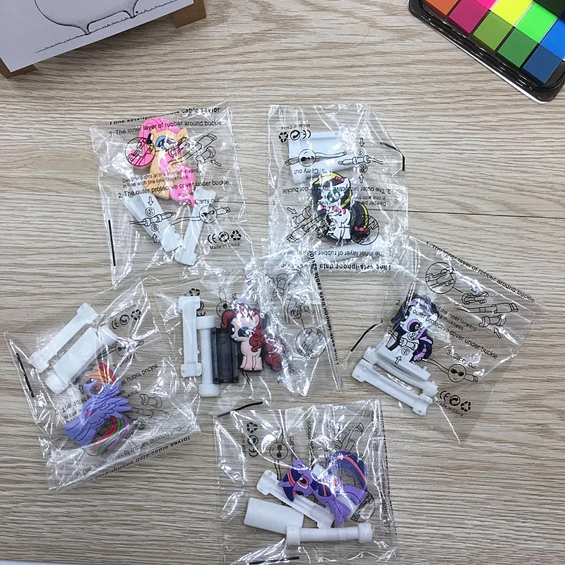 100 шт мультфильм USB зарядное устройство кабель протектор для кабеля наушников iphone