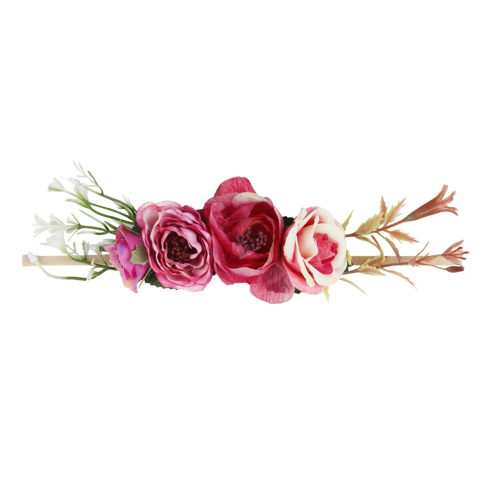 Baby Flower Nylon Headband For Girls Party Birthday Floral Headbands Girl Headwear Newborn Photography Props | Детская одежда и