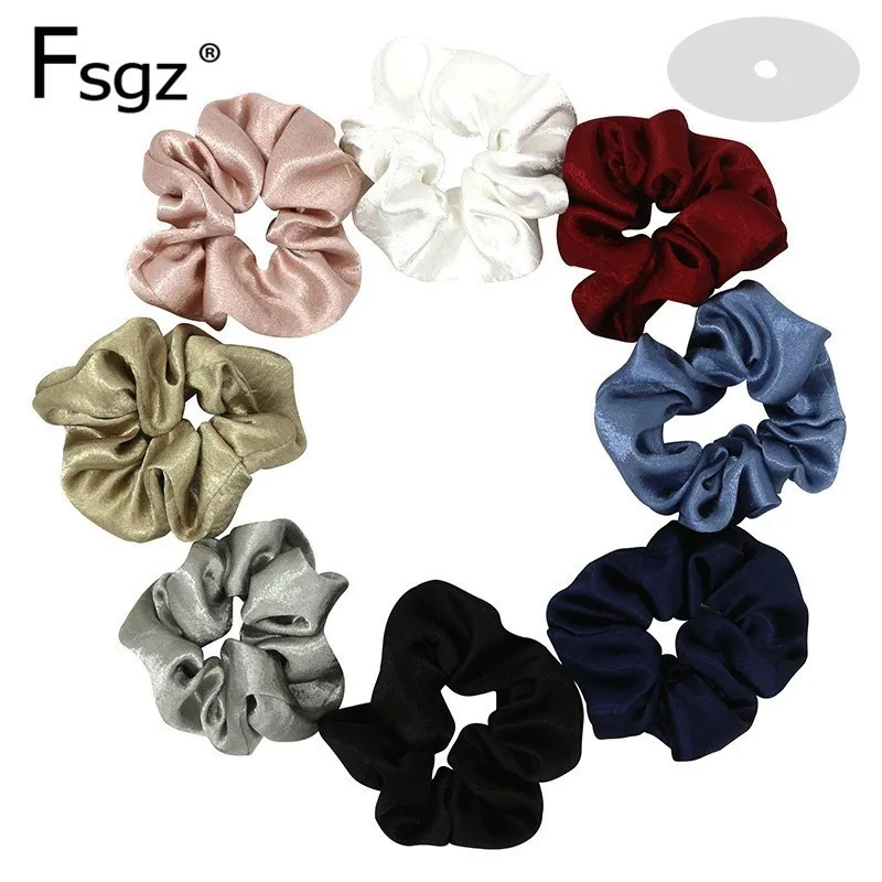 

Good Quality Hair Scrunchies for Women Large Size Silk Scrunchie Ponytail Donut for Hair Elastic Hair Bands Hair Accessories