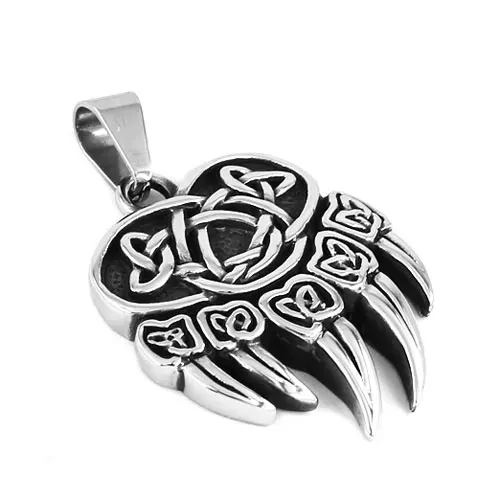 Кельтский узел подвески медведь лапа подвеска нержавеющая сталь ювелирные
