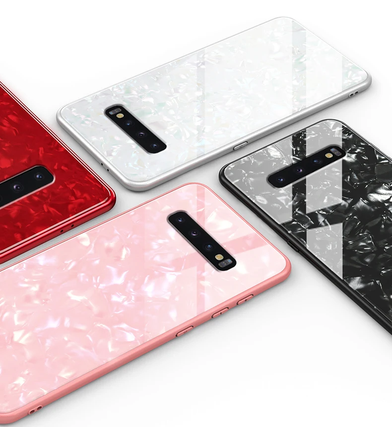 Роскошный Мраморный чехол для samsung Galaxy S10 S8 S9 Plus S10e охлаждающий яркий чехол из закаленного стекла для телефона для samsung Note 9 8