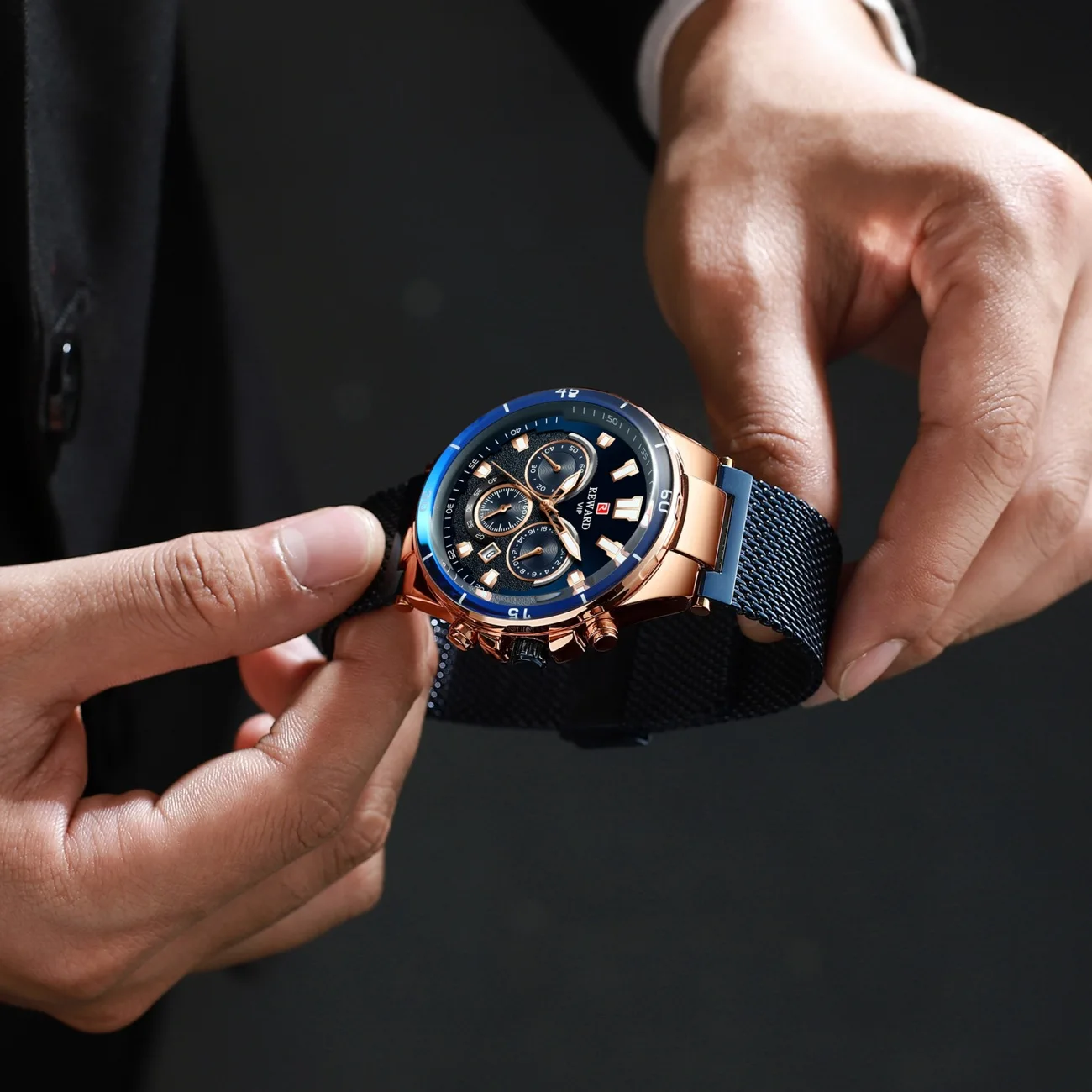 Часы наручные мужские кварцевые Модные Аналоговые спортивные с хронографом