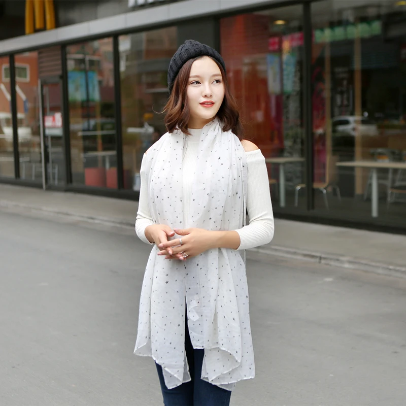 Летние солнцезащитный шарф для женщин мужчин 2016 теплый Пентакль звезда шарфы