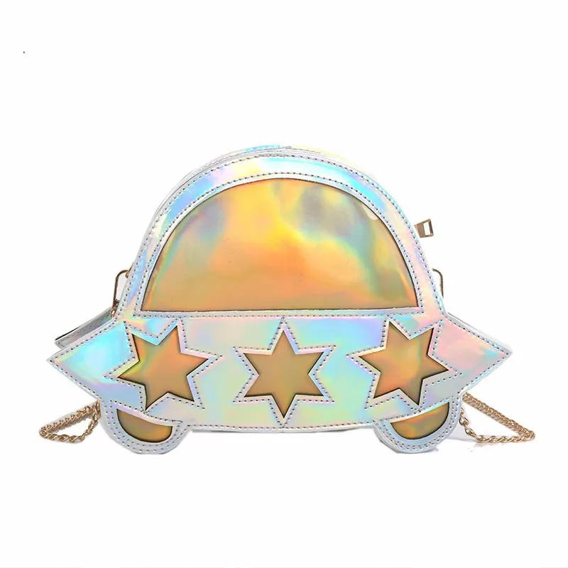 Moeluohouse Mori для женщин и девушек сумка через плечо UFO форма звездное небо цепь