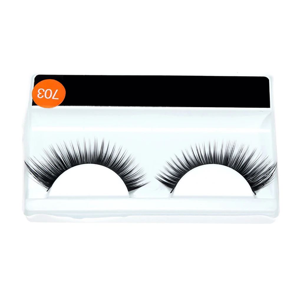 1 пара ультра толстый накладные ресницы натуральные черные длинные ресниц