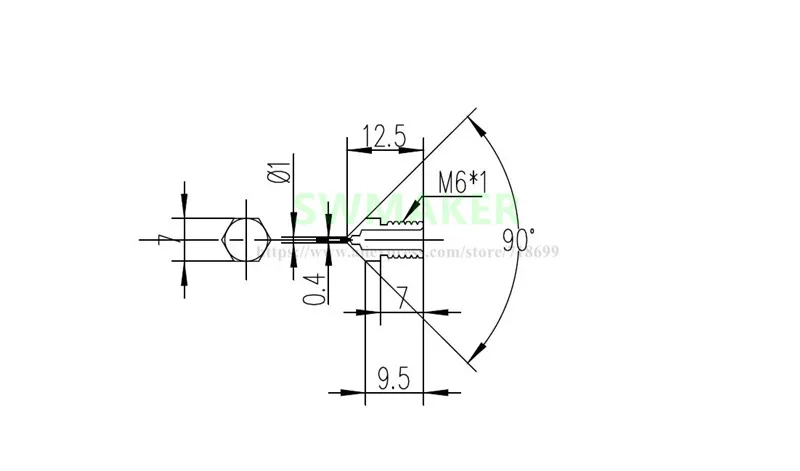 Ultimaker2 UM2 + расширенная латунная насадка 0 25 мм/0 4 6 8 мм для блока Olsson 1 75/3 детали 3D