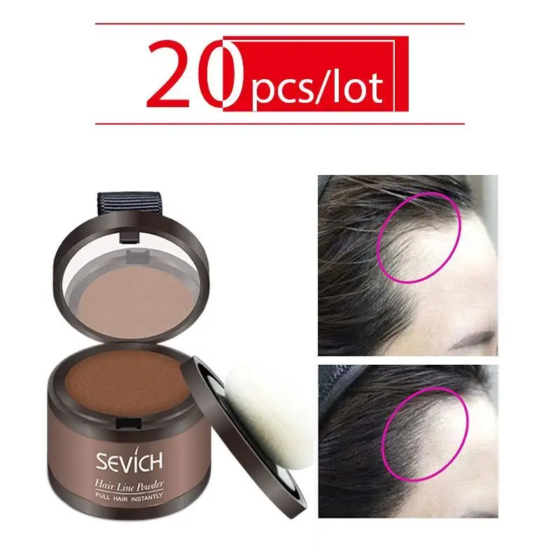 Sevich 7Color Hair Fluffy Powder 20pcs/lot Black Root Cover Up Natural Instant Hair Line Shadow Powder Hair Concealer