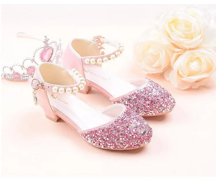 Kkabbyii/Лидер продаж; обувь для маленьких девочек; модные детские стразы принцессы с перламутровым блеском; повседневная кожаная детская обувь; цвет розовый