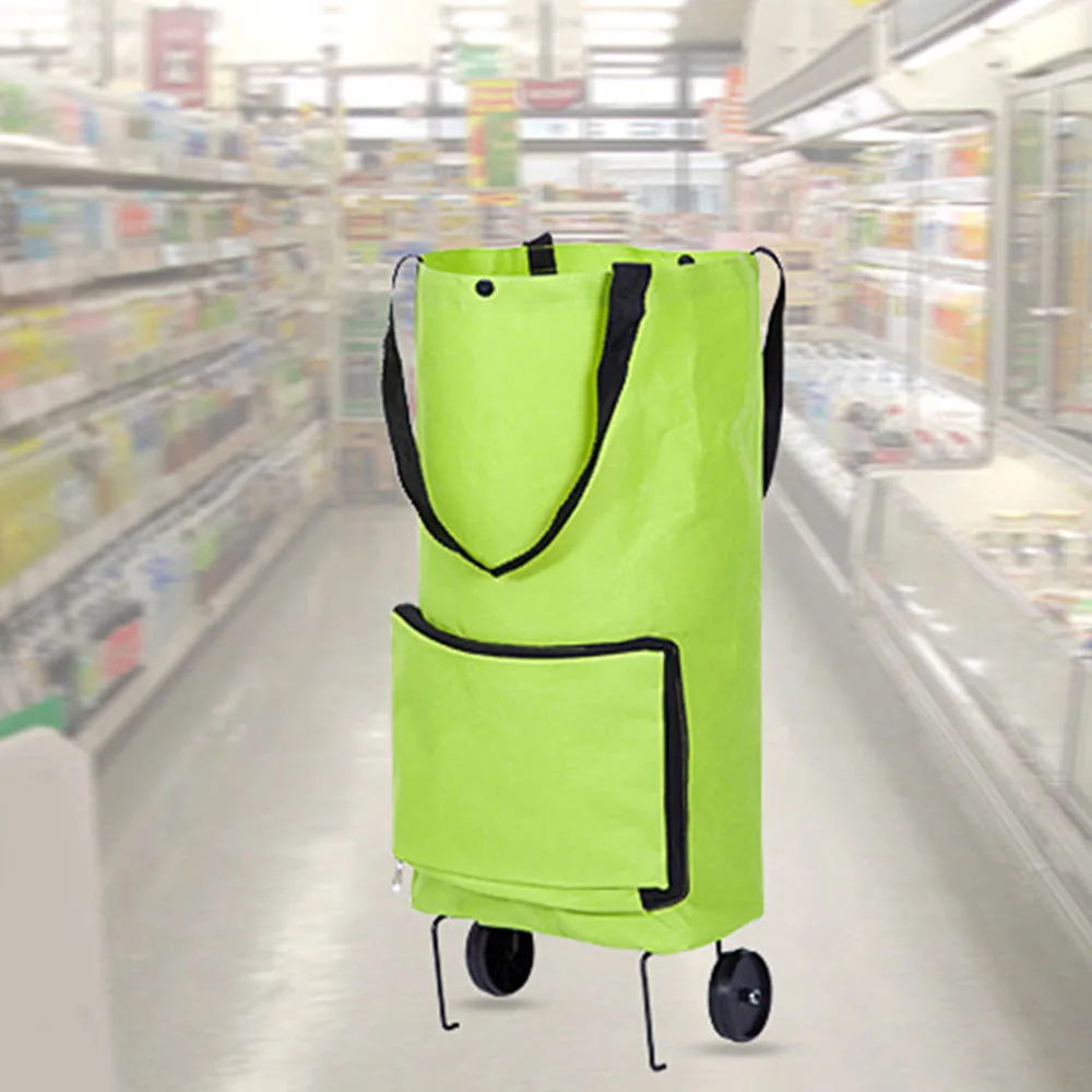 New High Capacity Shopping Food Organizer Trolley Bag On Wheels Bags Folding Portable Buy Vegetables | Багаж и сумки