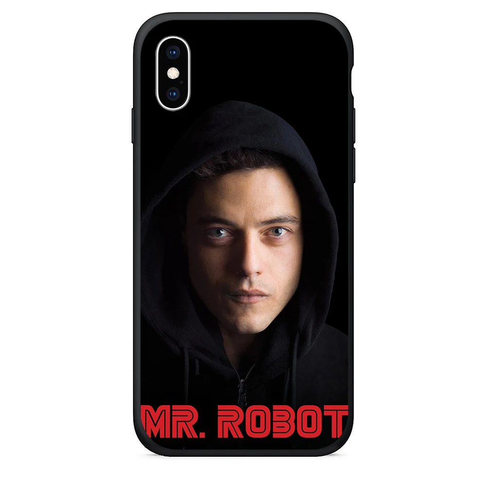 Чехол для телефона из ТПУ iPhone x Силиконовый чехол Mr Robot 7 8 Plus xr xs max 5S se |