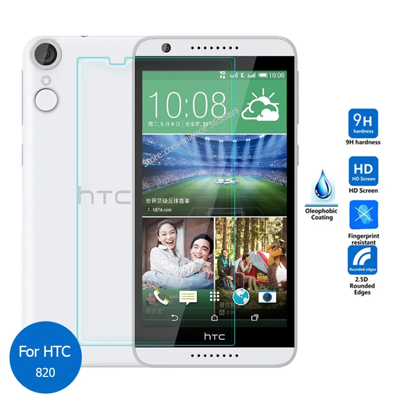 Закаленное стекло для HTC Desire 820g 2 шт. защитная пленка 9h 820 A51 820S D820s 820G D820us две