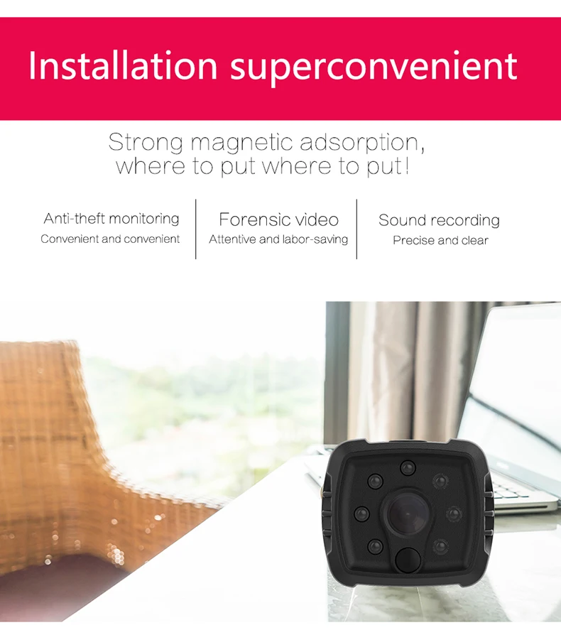 Wifi IP мини камера Full HD 1080P микро беспроводная ИК Ночное видение DVR датчик движения