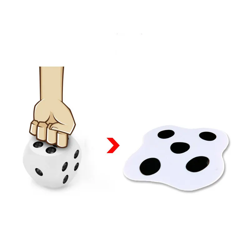

10sets/Lot Flattened Dice -Contact Beat A Dice Flat Paper Card Street Magic Gimmicks,Easy Magic Tricks