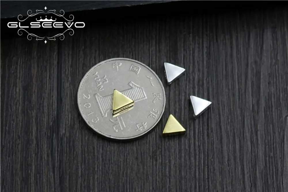5 шт. 925 Серебряные шарики Треугольники бисер DIY браслет Цепочки и ожерелья
