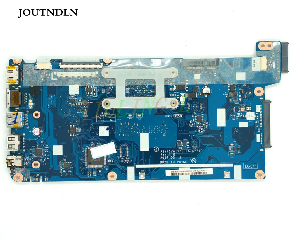 Материнская плата JOUTNDLN для ноутбука Lenovo Ideapad 100-15IBY 5B20J30808 w/AIVP1/AIVP2 LA-C771P N2840 CPU DDR3L |