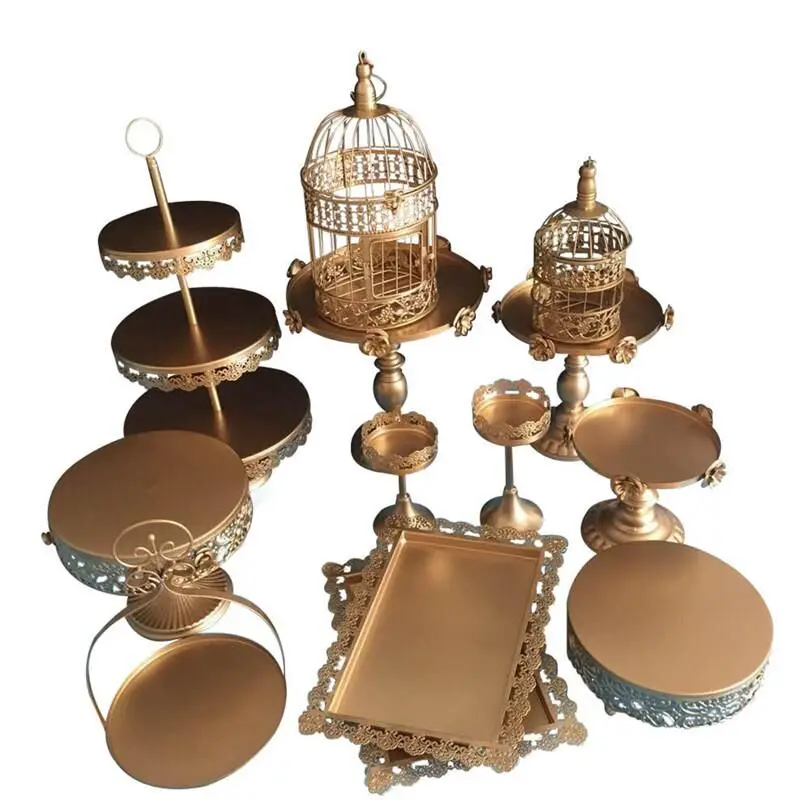 

Metal Cake Stand Pretty Cupcake Tray Prink cake stand 12pcs/set Free shipment for Wedding Birthday Party Home Event Usage