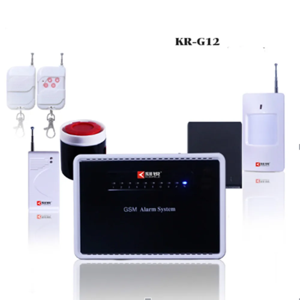 

Wireless Build-In Double Antena GSM Alarm System With Blue Backlid