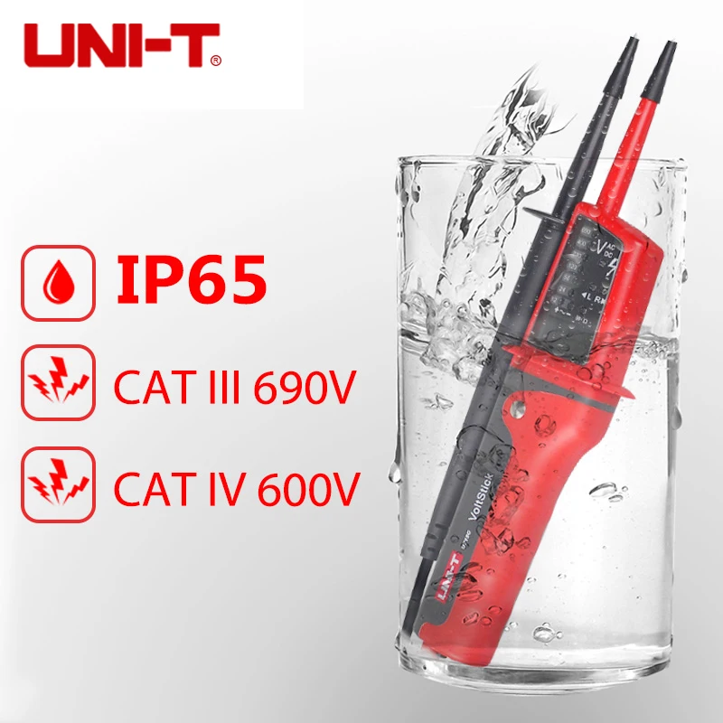 UNI T UT15C Водонепроницаемый Тестеры напряжения IP65 тип тестеры вольтметр индикация