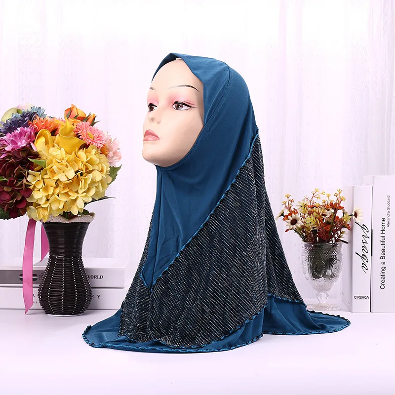 RASINISILK 2018 New Women's Cotton Muslim Headscarf Personality Fashion Lslamic Neck Wearing Hat Stitching #6-9-1 | Тематическая