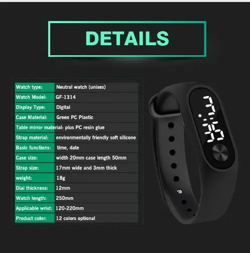 

Fashion New Superior Children's Digital Led Sport Watch Casual Silicone Children Watches Wristwatch Bracelet Relogio Masculino r