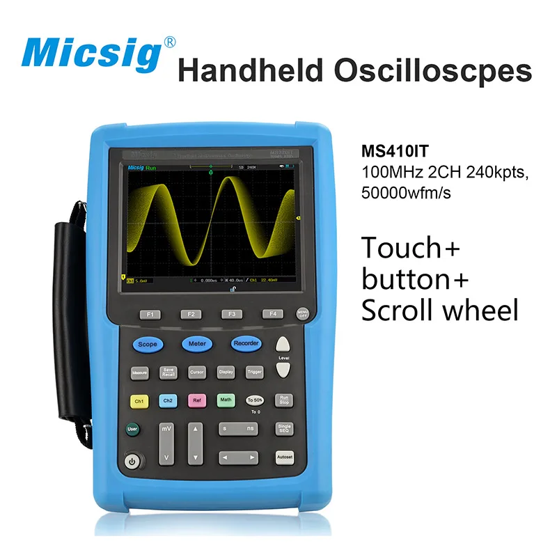 Micsig 100 мГц 200 2CH осциллограф ручной осциллографа цифровой виртуальный osciloscopio portátil