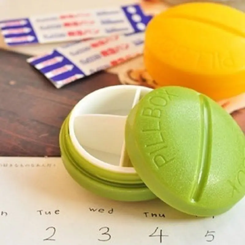 Витаминные таблетки коробка для таблеток органайзер косметики с четырьмя