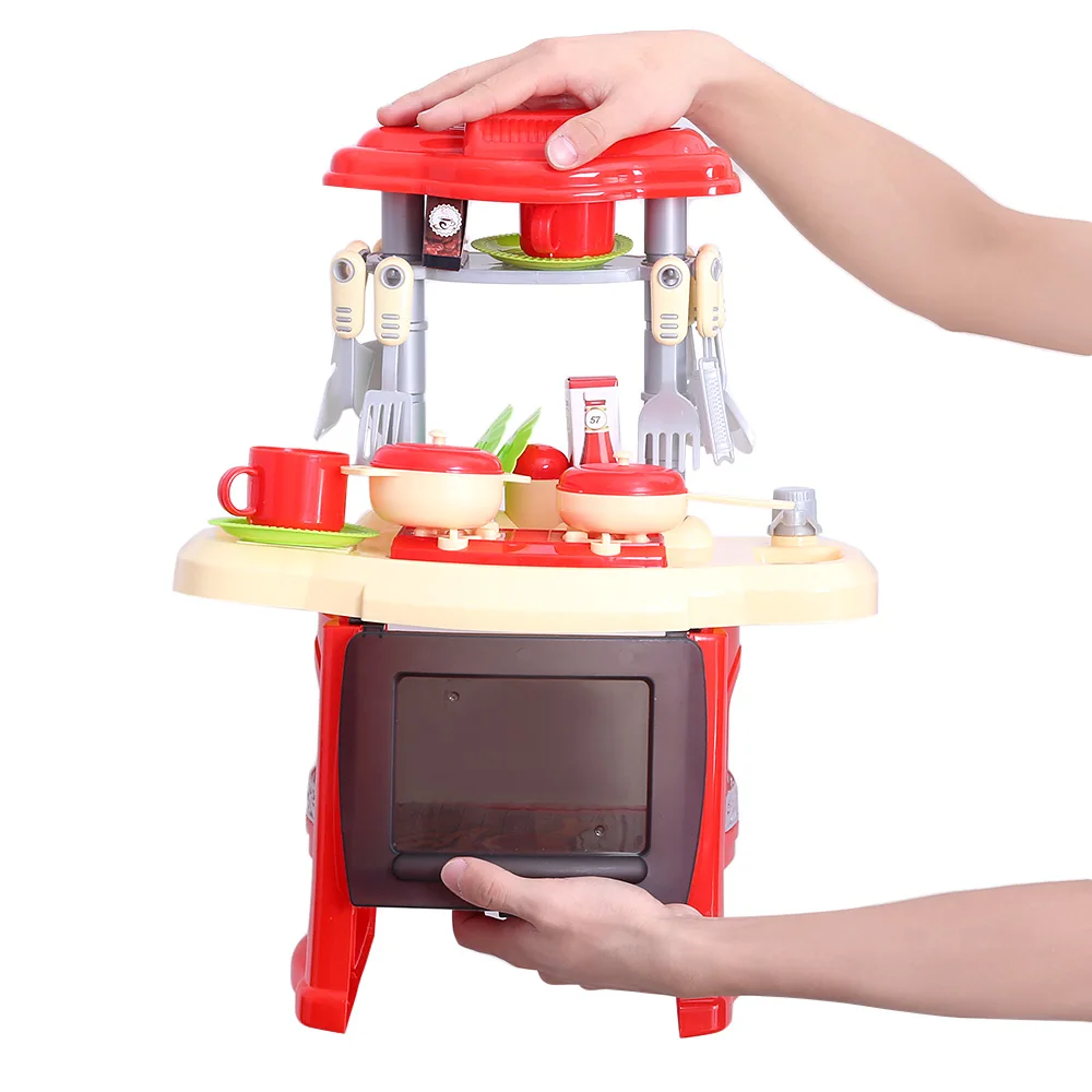 Baby Miniature Kitchen Plastic Pretend Play Food Children Toys With Music Light Kids Cooking Toy Set For Girls Games Hot|pretend play|pretend play