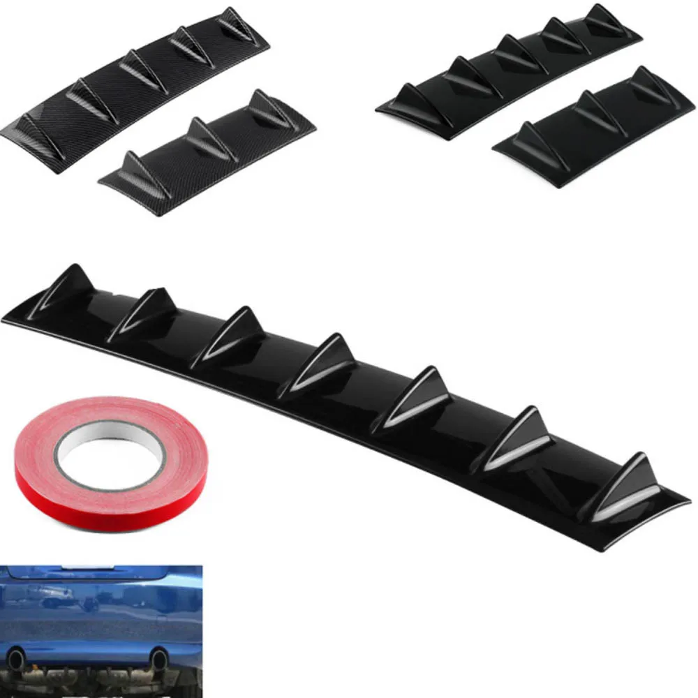 Бесплатная доставка ABS Пластик Универсальный Черный заднего бампера спойлер