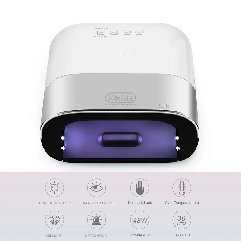Smart Sun3 48 Вт Светодиодная УФ лампа для ногтей с памятью памяти Невидимый Цифровой