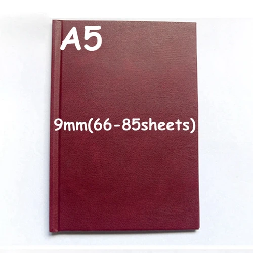 A5-9mm-Red Обложка для дневника, ПУ Обложка для записных книг, термопереплет, обложка А4, А5, Размер 3-15 мм(Переплет 11-145 листов), 3 цвета на выбор, опт - Цвет: A5-9mm-Red