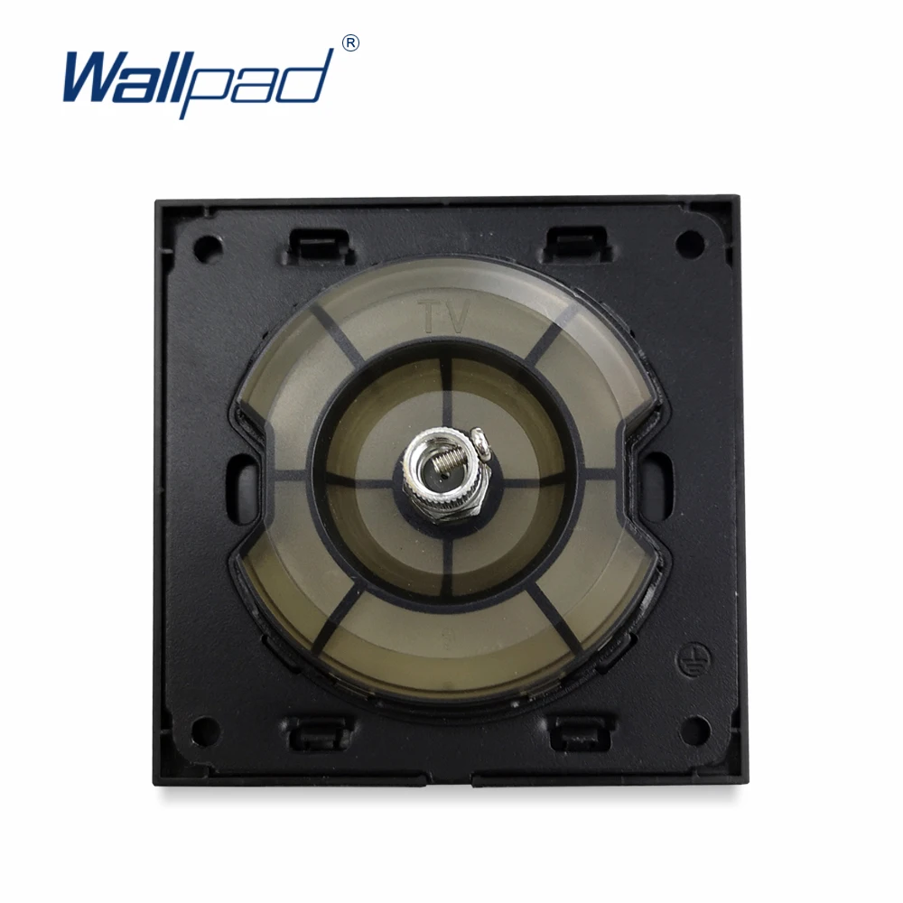 L6 Черная Стеклянная ТВ сигнальная настенная розетка из закаленного стекла