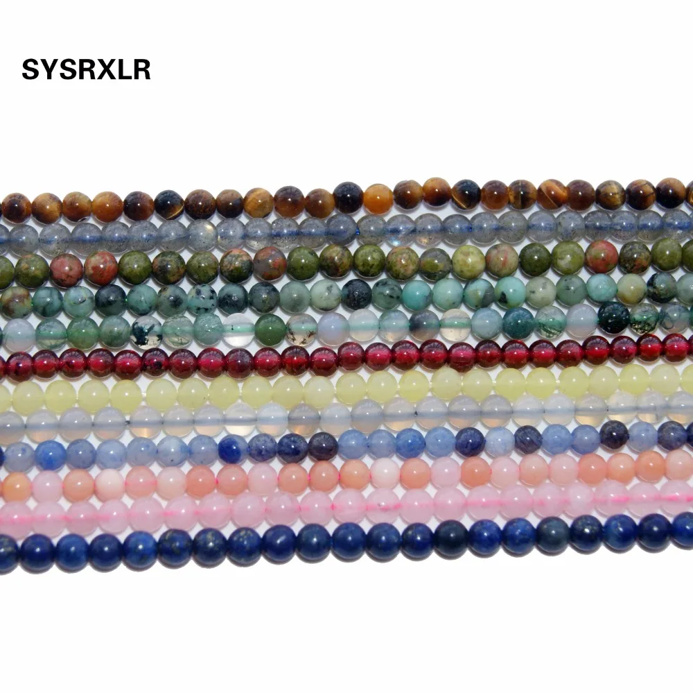 

3 MM Natural Stone Beads Lapis lazuli Rose Quartzs Crystal Labradorit Agates Amethysts For Jewelry Making DIY Bracelet Material