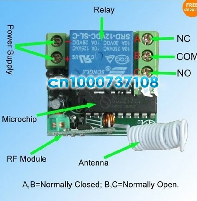Бесплатная доставка + оптовая продажа 12V10A RF системы автомобильных