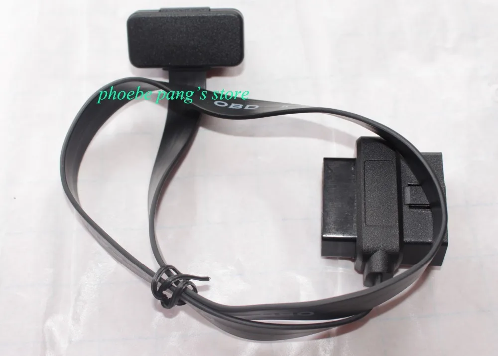 Новинка 2016! Оптовые продажи плоский тонкий как лапша OBDII OBD2 16Pin ELM327 штекер-гнездо