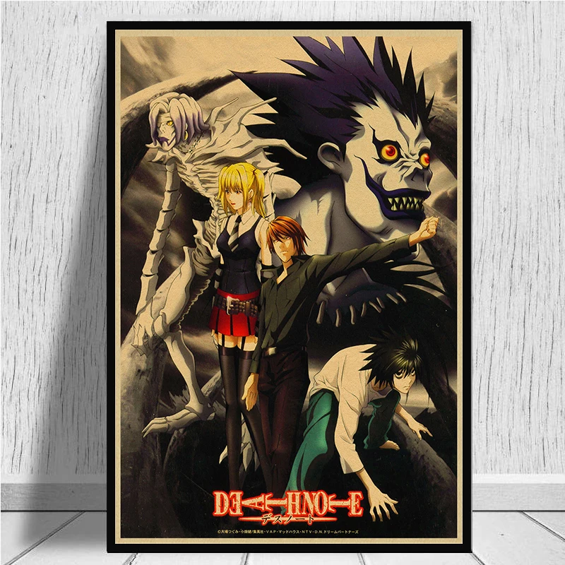 Death Note A стиль японский мультфильм комикс плакат крафт настенная бумажная наклейка Бар Кафе декоративный Paintin