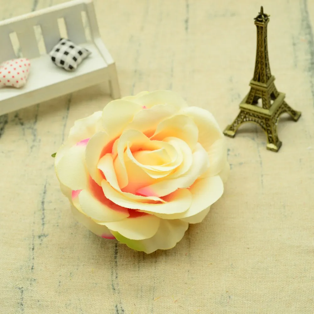 

4pcs Silk roses wedding home decoration accessories flowers for scrapbooking diy gifts box household products artificial flowers
