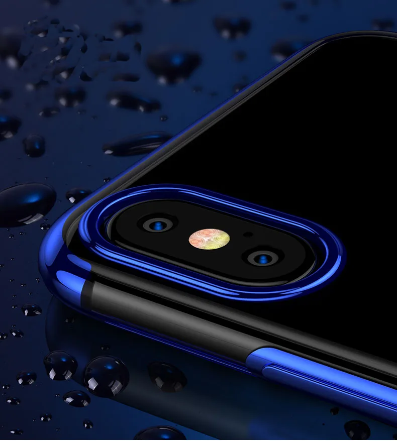 Luxury Transparent Silicon Case for iphone x 6 6s 7 8 plating For iPhone 6S Plus Clear Soft TPU Back cover |