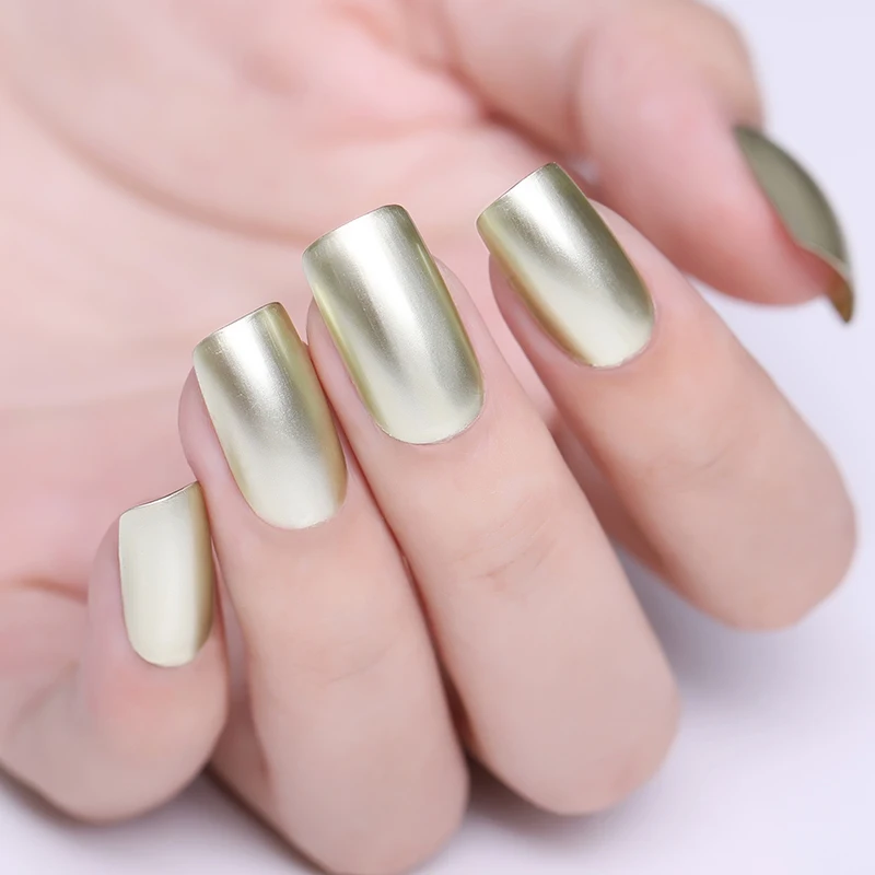 Золотистый Серебристый зеркальный металлический яркий цветной гель BORN PRETTY