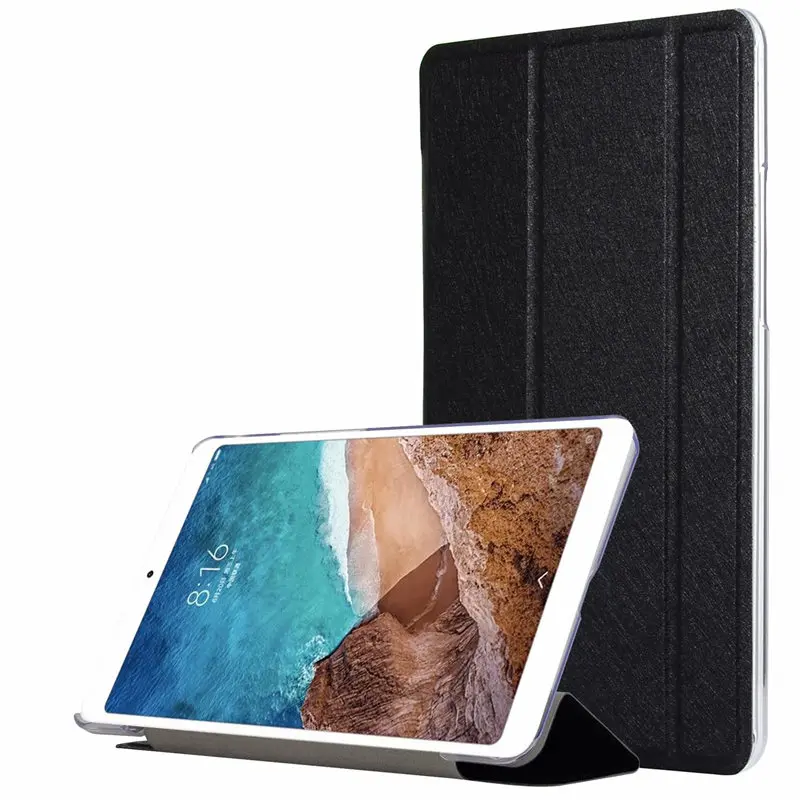 Чехол для Xiaomi mi Pad 4 mi Pad4, защитный чехол-подставка из искусственной кожи для Xiaomi mi Pad 4 mi Pad4, 8,0 дюймов, чехол для планшетного ПК - Цвет: Black