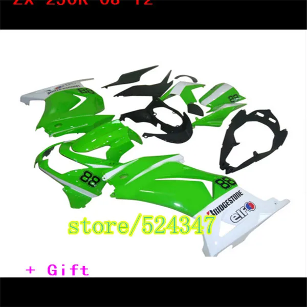 

Injection verde For Kawasaki Ninja 250R kit 2008 2009 2010 2011 2012 ZX EX250 250 08 - 12 body kits
