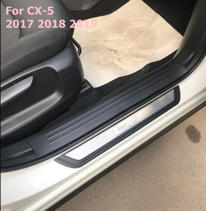Для Mazda CX 5 Cx5 2018 2017 Накладка на порог желанная педаль из нержавеющей стали
