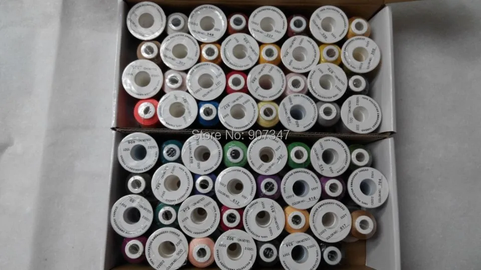 63 шт. конусные нитки для машинной вышивки Brother colors 500 м|machine embroidery thread|embroidery threadcone