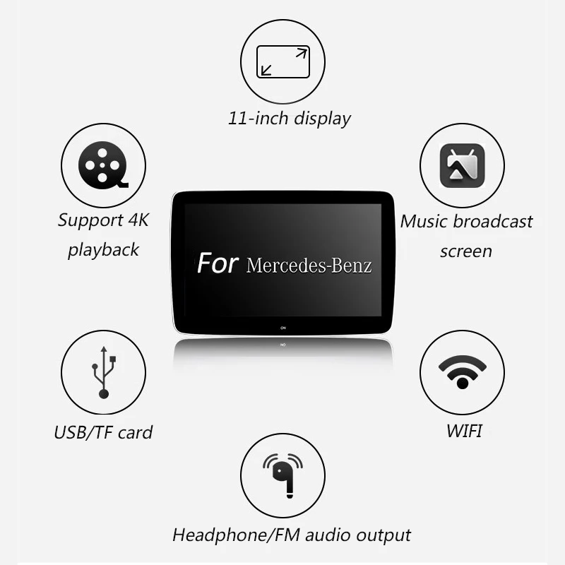 Автомобильный монитор на подголовник HD 11 дюймов Android 8 1 для Mercedes Benz Sprinter Wi Fi Bluetooth