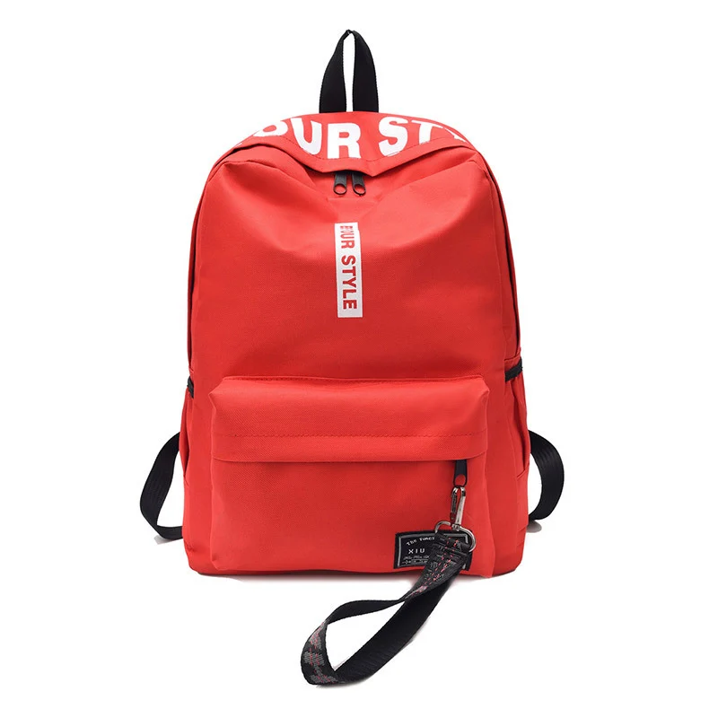 Women's Backpack 2018 New Fashion Canvas Letters Printing Zipper Ribbon Teenager Student School Bag Mochila Feminina | Багаж и сумки