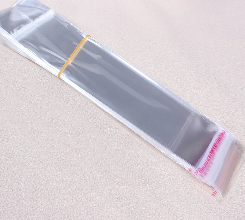 

Прозрачный Полипропиленовый пакет 4,5*22 см для браслетов и ожерелий с самоклеящимся уплотнением, пластиковые пакеты для ожерелий и браслето...