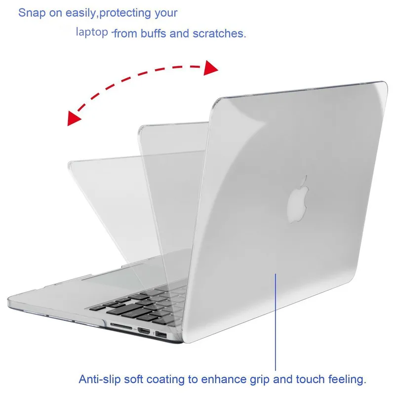 2017 Прозрачный матовый чехол для ноутбука Macbook Pro 13 с сенсорной панелью Retina 15 A1708 A1706