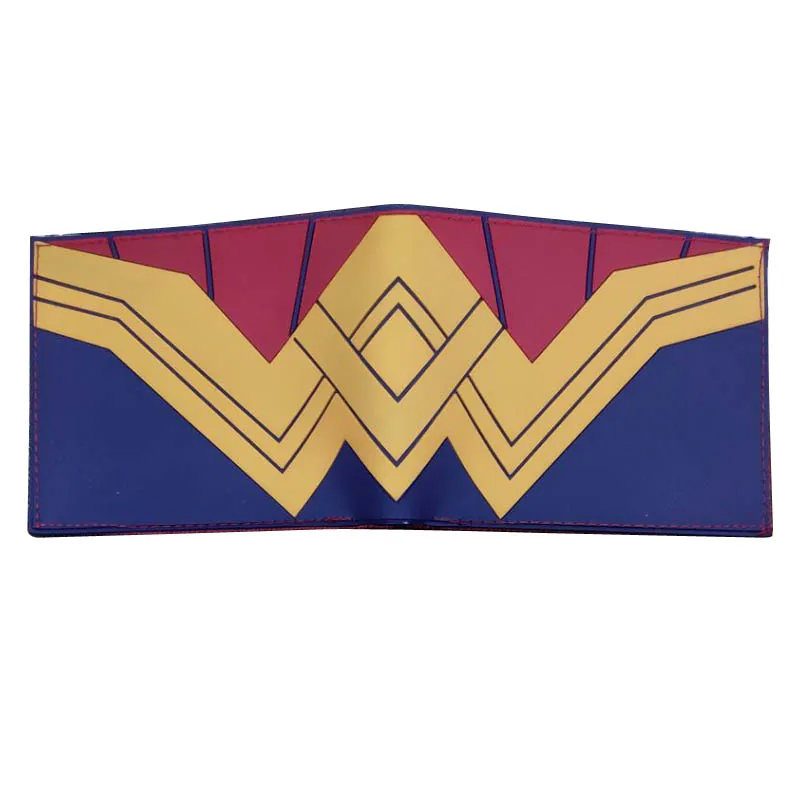 Женский кошелек DC Movie Wonder Woman, двойной красный короткий кошелек, сумочка для девушек - Цвет: W-002