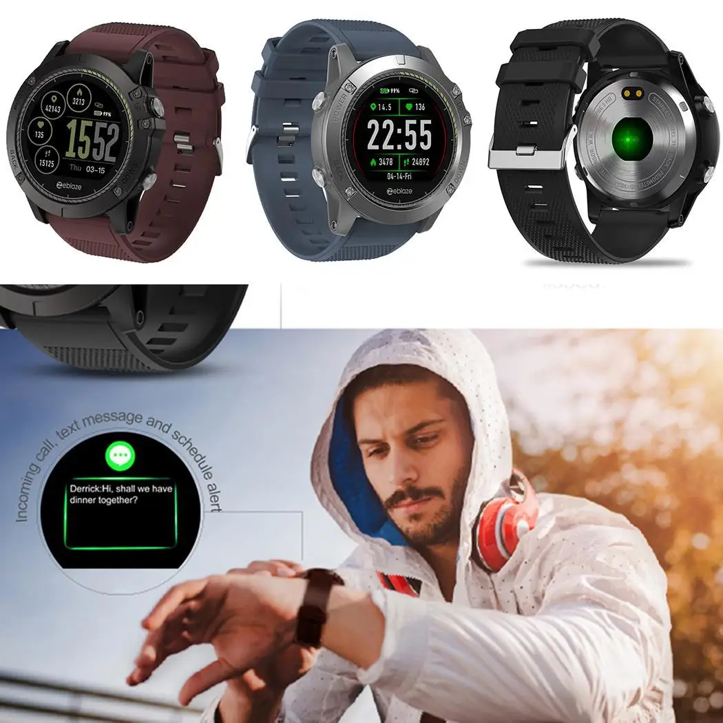 Водонепроницаемый Bluetooth спортивные Смарт часы монитор сердечного ритма для