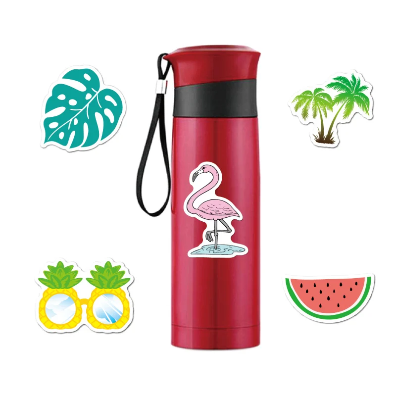 5PCS Cute Cartoon Vinyl Laptop and Water Bottle Decal Sticker Flamingo Pineapple Glasses Turtle Waterproof PVC For Teens | Компьютеры и