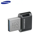 Флешка SAMSUNG USB 3,1, 32 ГБ, 64 ГБ, FIT Plus, оригинальный флеш-диск 128 ГБ, 256 ГБ, макс. 300 МБс., флеш-накопитель